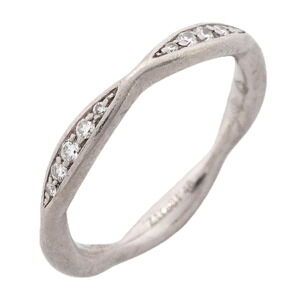 CHANEL Silver Diamond Ring #46